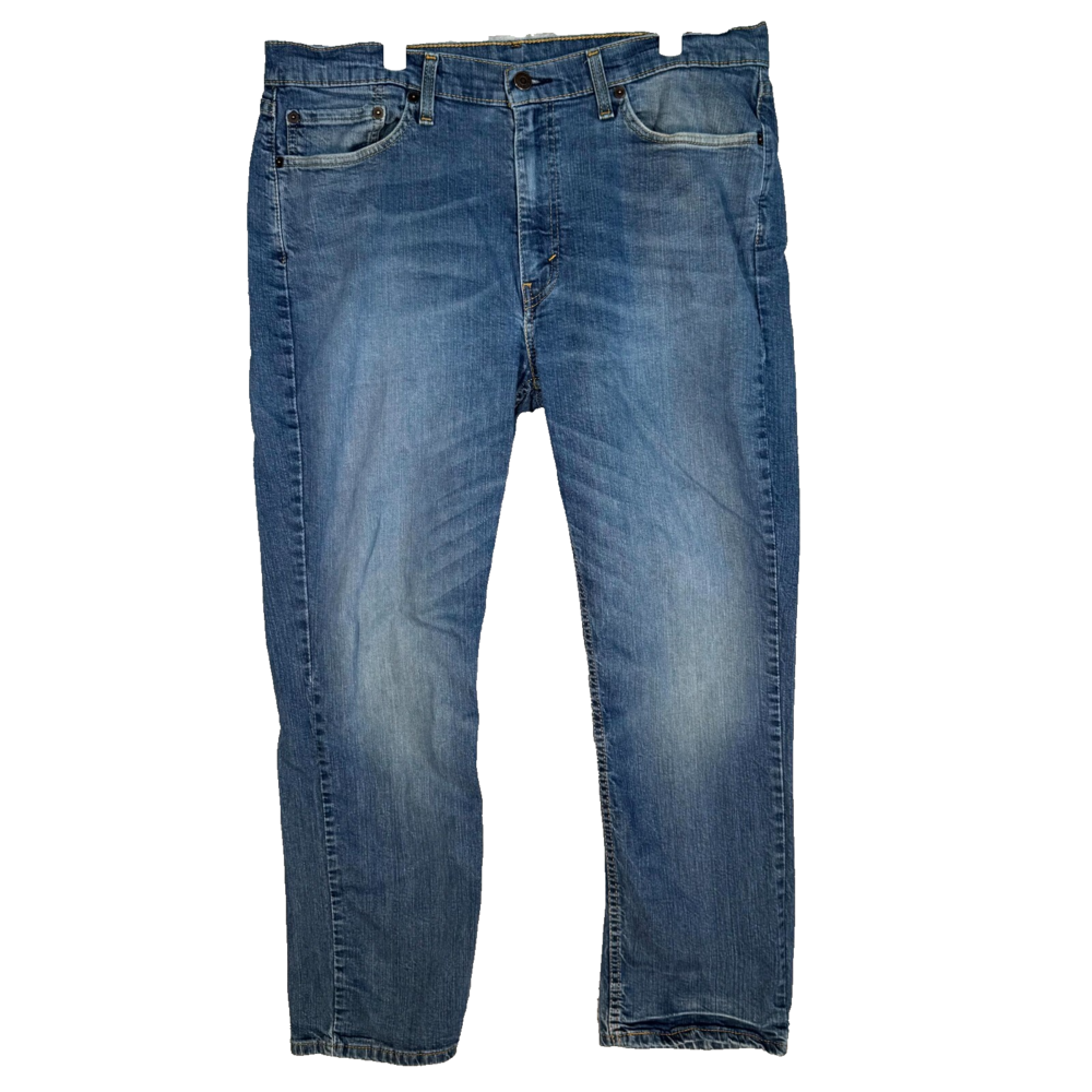 Levi's 514 Men's Jeans 38X30 Blue Denim Mid-Rise 5-Pockets Straight Fit Zip Fly